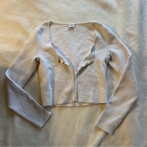 Abercrombie & Fitch Cream Cropped Cardigan